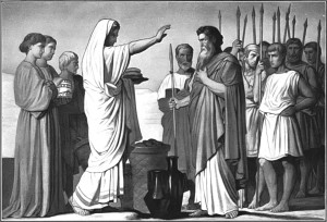 Melchizedek blesses abram