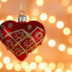 Heart shaped christmas tree ball with chain of lights